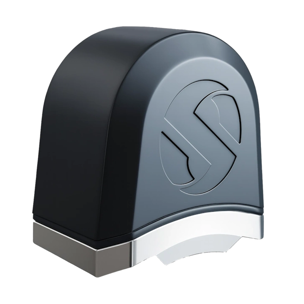 Wheel Sensei S2 smart wheel bearing monitoring sensor, compact wireless towing safety device from Smarter Towing.